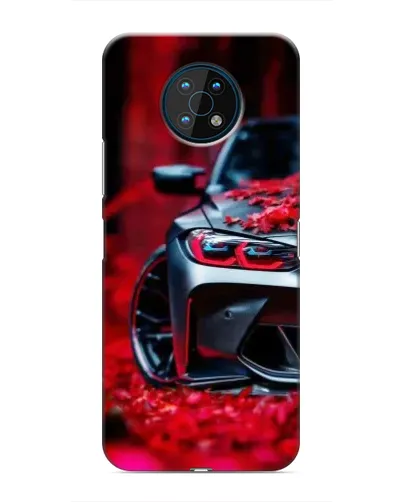 Чехол для Nokia G50 с картинкой «Спортивная BMW и цветы» Чехол для Nokia G50 с картинкой «Спортивная BMW и цветы»