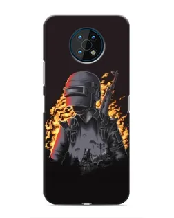 Чехол для Nokia G50 с картинкой «PUBG — огненный силуэт»