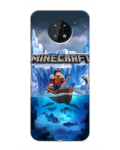 Чехол для Nokia G50 с картинкой «Minecraft ледяной мир»