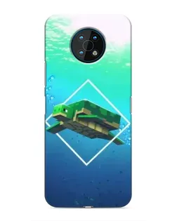 Чехол для Nokia G50 с картинкой «Черепаха Minecraft»
