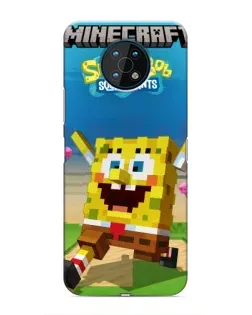 Чехол для Nokia G50 с картинкой «Губка Боб Minecraft»