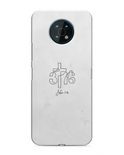 Чохол для Nokia G50 з картинкою «Івана 3:16 Хрест»