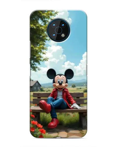 Чехол для Nokia G50 с картинкой «Микки на скамейке»