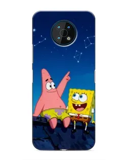Чехол для Nokia G50 с картинкой «Губка Боб и Патрик ночью» Чехол для Nokia G50 с картинкой «Губка Боб и Патрик ночью»