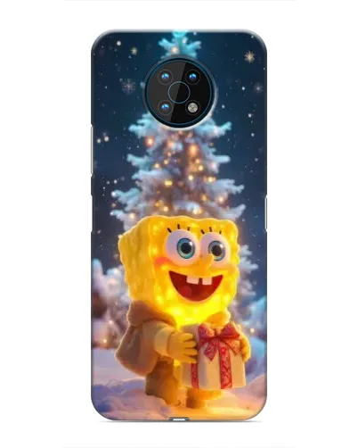 Чехол для Nokia G50 с картинкой «Рождественский Спанч Боб»