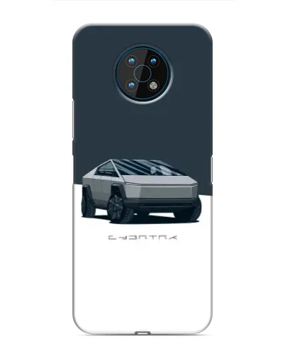 Чехол для Nokia G50 с картинкой «Серебристый Cybertruck Tesla»
