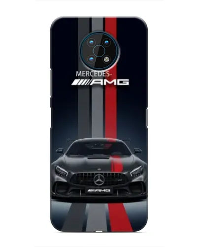Чехол для Nokia G50 с картинкой «Mercedes — белый карбон»