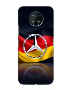 Чехол для Nokia G50 с картинкой «Mercedes — флаг Германии»