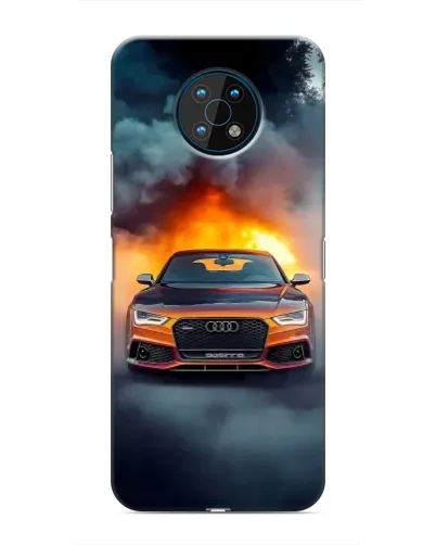 Чехол для Nokia G50 с картинкой «Audi в огненном дыму»