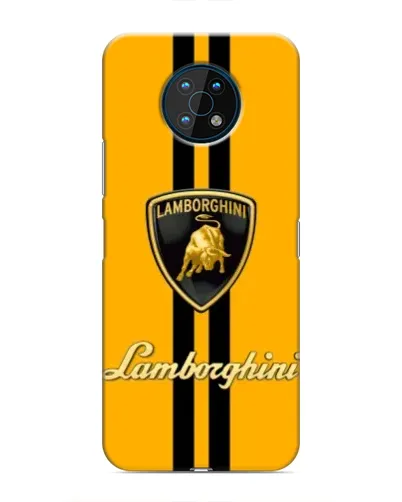 Чехол для Nokia G50 с картинкой «Lamborghini Stripe желтый»