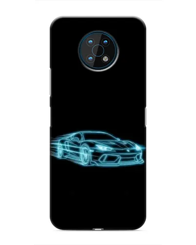 Чехол для Nokia G50 с картинкой «Неоновый контур Lamborghini»