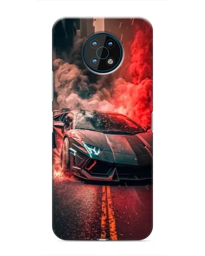 Чехол для Nokia G50 с картинкой «Lamborghini красный дым»