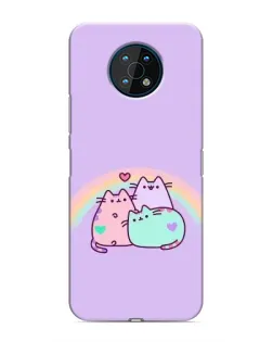 Чехол для Nokia G50 с картинкой «Радужные Пушины»