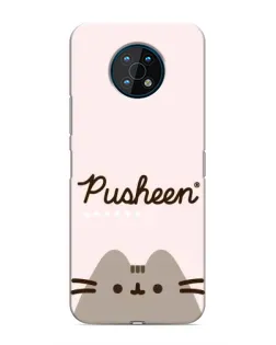 Чехол для Nokia G50 с картинкой «Pusheen логотип»