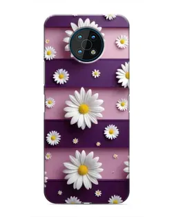 Чохол для Nokia G50 з картинкою «Ромашки на фіолетовому»