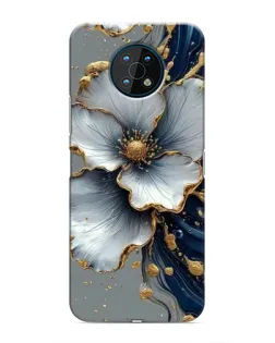 Чохол для Nokia G50 з картинкою «Біла квітка та золотий флюїд»