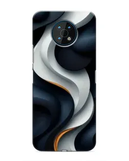 Чохол для Nokia G50 з картинкою «Об'ємні чорно-білі стрічки»
