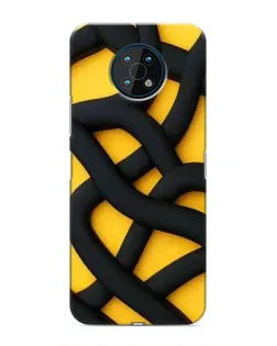 Чохол для Nokia G50 з картинкою «Чорне жовте переплетення»