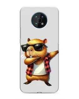 Чехол для Nokia G50 с картинкой «Капибара рэпер даб»