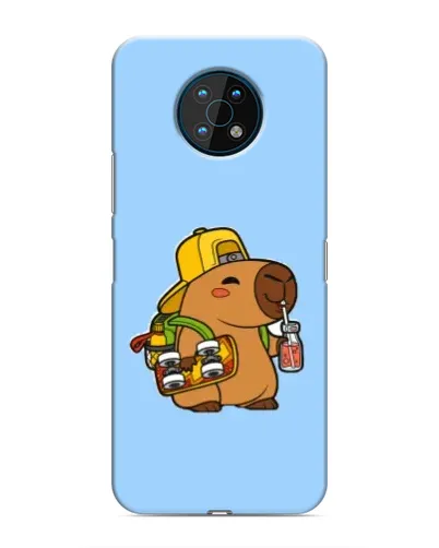 Чехол для Nokia G50 с картинкой «Капибара на скейте»