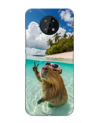 Чехол для Nokia G50 с картинкой «Капибара на море»