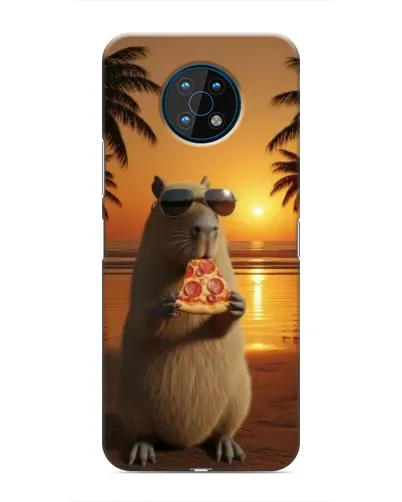 Чехол для Nokia G50 с картинкой «Капибара с пиццей»