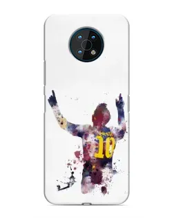 Чехол для Nokia G50 с картинкой «Акварельный Месси Барселона» Чехол для Nokia G50 с картинкой «Акварельный Месси Барселона»