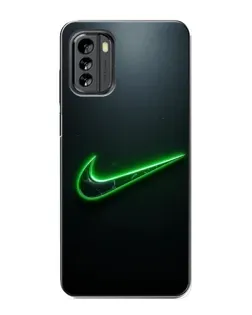 Чехол для Nokia G60 с картинкой «Неоновый контур Nike»