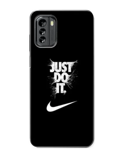 Чехол для Nokia G60 с картинкой «Текстовый принт Nike»