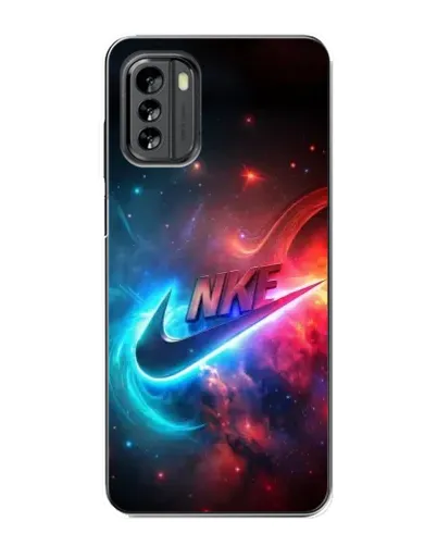 Чехол для Nokia G60 с картинкой «Огненный логотип Nike»