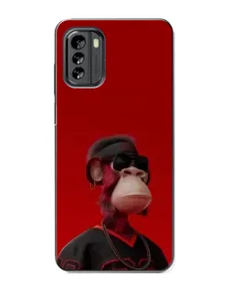 Чехол для Nokia G60 с картинкой «Bored Ape в красном»
