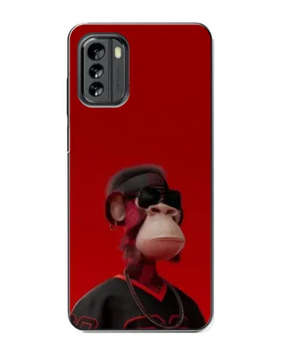 Чехол для Nokia G60 с картинкой «Bored Ape в красном»