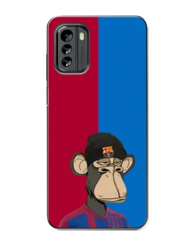 Чехол для Nokia G60 с картинкой «Bored Ape — фанат Барсы»