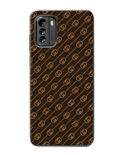 Чехол для Nokia G60 с картинкой «Gucci — золотые диагонали»