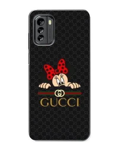 Чехол для Nokia G60 с картинкой «Минни Маус Gucci — черный»