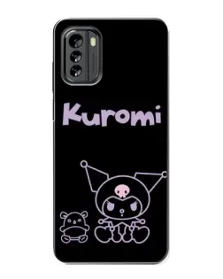 Чехол для Nokia G60 с картинкой «Kuromi — черный минимализм»
