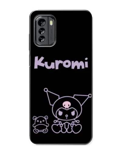 Чехол для Nokia G60 с картинкой «Kuromi — черный минимализм»