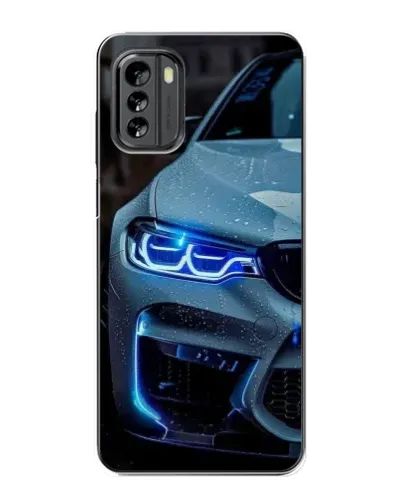 Чехол для Nokia G60 с картинкой «Взгляд BMW с синими фарами»