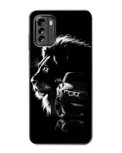 Чехол для Nokia G60 с картинкой «BMW и лев»