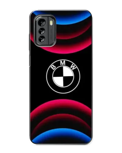 Чехол для Nokia G60 с картинкой «Логотип BMW и неоновые дуги»