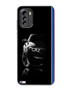 Чехол для Nokia G60 с картинкой «Силуэт BMW в темноте»