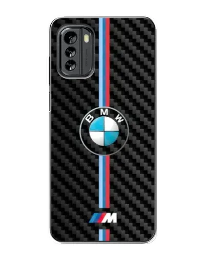 Чехол для Nokia G60 с картинкой «Эмблема BMW и карбон»