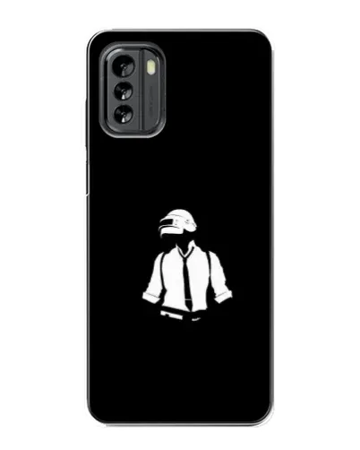 Чехол для Nokia G60 с картинкой «PUBG — белый шлем»