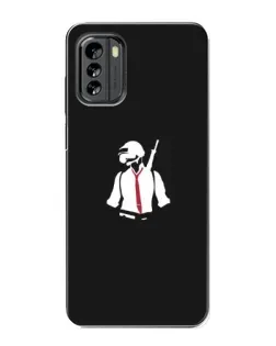 Чехол для Nokia G60 с картинкой «PUBG — силуэт воина»