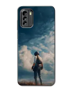 Чехол для Nokia G60 с картинкой «Герой PUBG на скале»