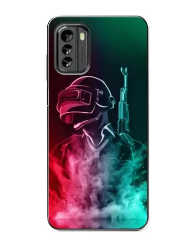 Чехол для Nokia G60 с картинкой «PUBG — огненный воин»