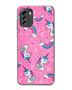 Чехол для Nokia G60 с картинкой «Unicorn паттерн розовый» Чехол для Nokia G60 с картинкой «Unicorn паттерн розовый»