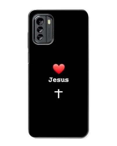 Чехол для Nokia G60 с картинкой «Сердце - Jesus»