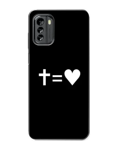 Чехол для Nokia G60 с картинкой «Крест и Сердце»