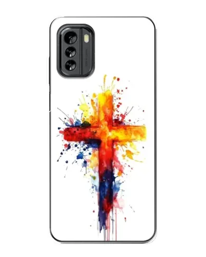 Чехол для Nokia G60 с картинкой «Акварельный крест»